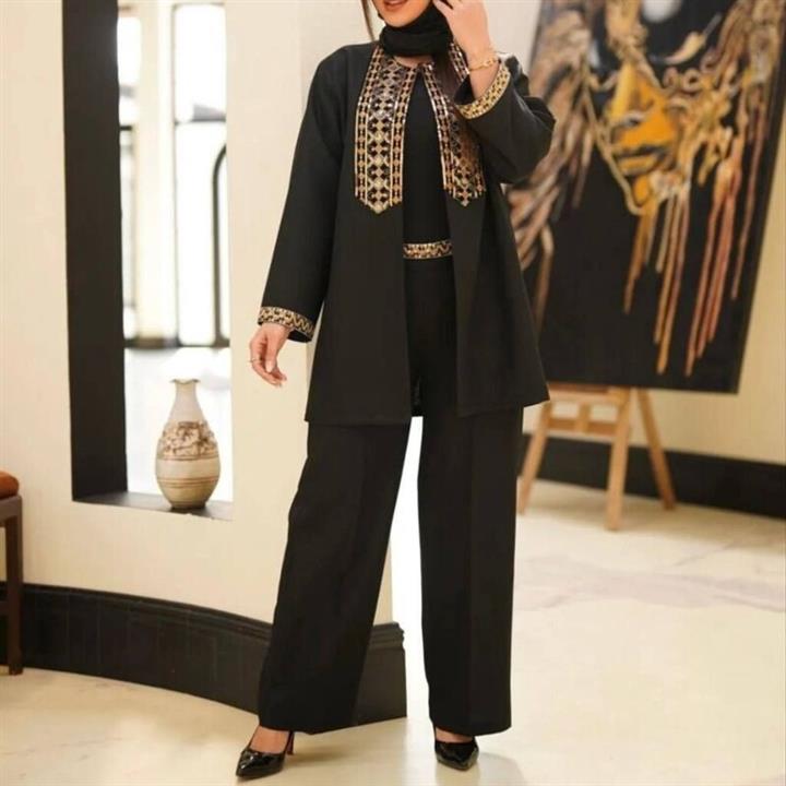 کت و شلوار مشکی جنس مکانیک پرشین کیفیت عالی